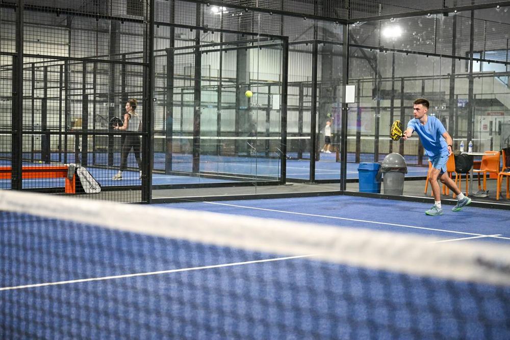 Court and net at Velocity Padel Widnes