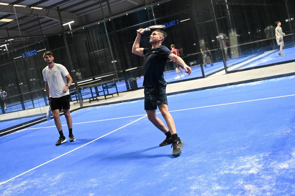 Players on court at Velocity Padel Wigan